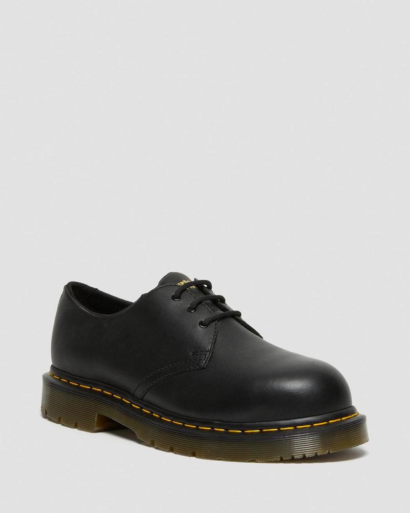 1461 Slip Resistant Steel Toe Oxford Cipő Férfi Fekete | HU 213ILH